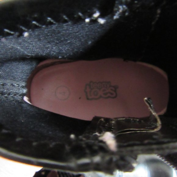 Baby Black Boots size 4 US Teeny Toes - Picture 5 of 6
